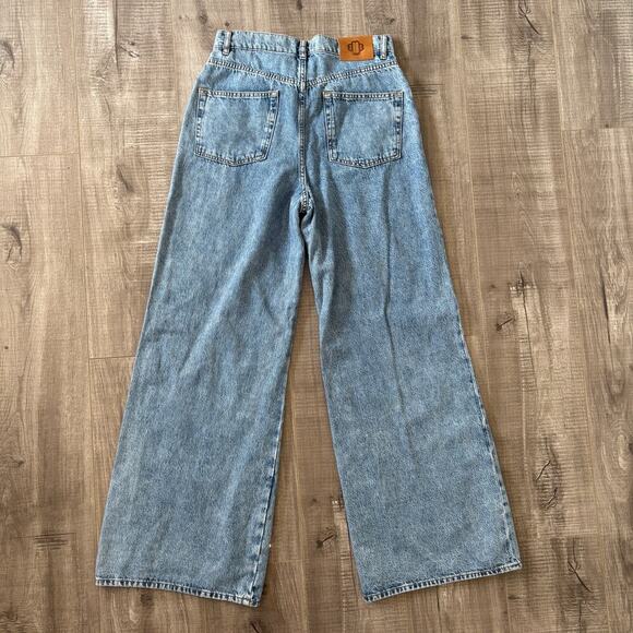 Maje Wide Leg Jeans Beaded Embellishment FR 40 US L - Picture 6 of 12